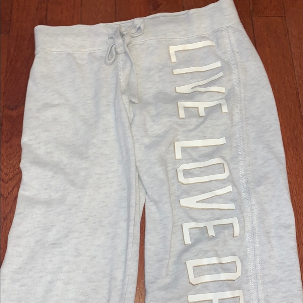 White Aeropostale sweatpants with letters on side